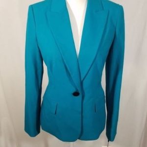 Calvin Klein Womens 2 Blazer Jacket Turquois Teal